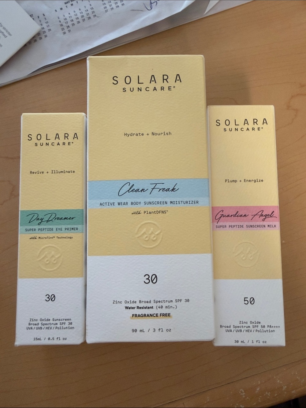 Solara Suncare SPF Bundle Clean Freak Day Dreamer Guardian Angel Sunscreen New